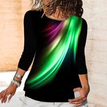 Load image into Gallery viewer, Crew Neck Feather Print Slim Fit T-Shirt