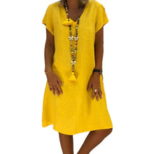 Load image into Gallery viewer, Short Sleeve V Neck Dress