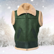 Load image into Gallery viewer, Men Brown Shearling Vest