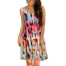 Load image into Gallery viewer, Sleeveless Print Tank Dress