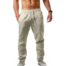 Load image into Gallery viewer, Cotton linen breathable solid color pants