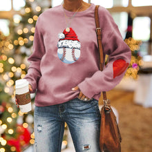 Load image into Gallery viewer, Santa Hat Crew Neck Print Sweatshirt