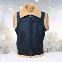 Load image into Gallery viewer, Men Brown Shearling Vest
