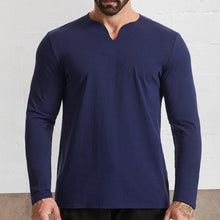 Load image into Gallery viewer, V-neck Long-sleeved T-shirt