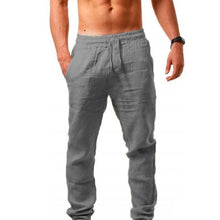Load image into Gallery viewer, Cotton linen breathable solid color pants