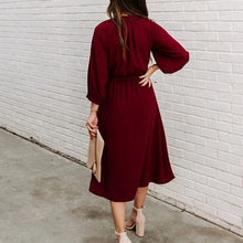 Load image into Gallery viewer, Women's Crew Neck Dress with Belt