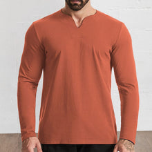Load image into Gallery viewer, V-neck Long-sleeved T-shirt