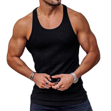 Load image into Gallery viewer, Men's Stripe Solid Color Sports Vest
