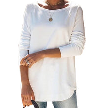 Load image into Gallery viewer, Round Neck Solid Color Casual T-shirt