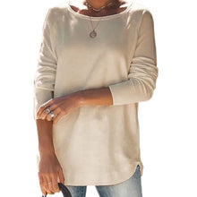 Load image into Gallery viewer, Round Neck Solid Color Casual T-shirt