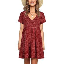 Load image into Gallery viewer, V-neck Polka-dot Dress
