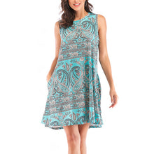 Load image into Gallery viewer, Sleeveless Print Tank Dress
