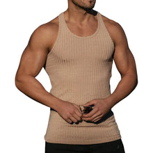 Load image into Gallery viewer, Men's Stripe Solid Color Sports Vest