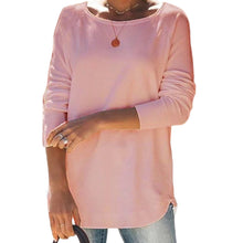 Load image into Gallery viewer, Round Neck Solid Color Casual T-shirt