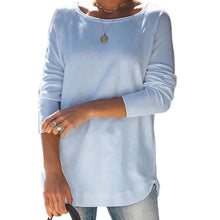 Load image into Gallery viewer, Round Neck Solid Color Casual T-shirt