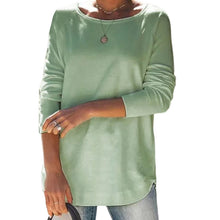 Load image into Gallery viewer, Round Neck Solid Color Casual T-shirt