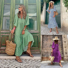 Load image into Gallery viewer, Puff Sleeve Beach Dress