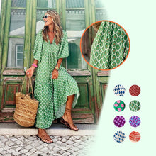 Load image into Gallery viewer, Puff Sleeve Beach Dress