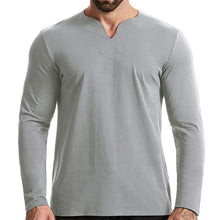 Load image into Gallery viewer, V-neck Long-sleeved T-shirt