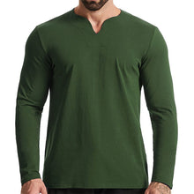 Load image into Gallery viewer, V-neck Long-sleeved T-shirt