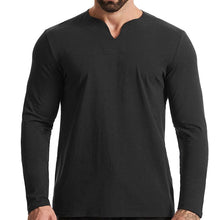 Load image into Gallery viewer, V-neck Long-sleeved T-shirt