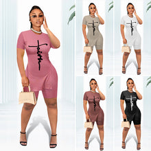 Load image into Gallery viewer, Two-piece Set of Pit Stripe Letter Printing