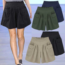 Load image into Gallery viewer, Loose Soft Cotton Wide Leg Pocket Shorts