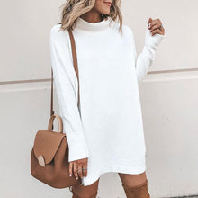 Load image into Gallery viewer, Mid Collar Sweater Dress