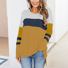 Load image into Gallery viewer, Long-sleeve Paneled Crewneck T-shirt