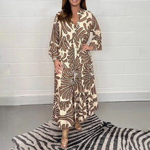 Load image into Gallery viewer, Printed Button Up Maxi Dress