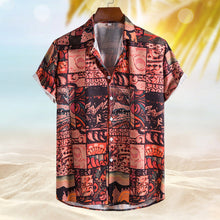 Load image into Gallery viewer, Men Patchwork Print Button Front Shirt