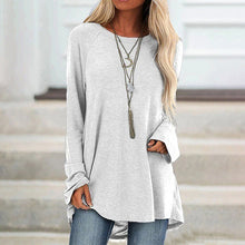 Load image into Gallery viewer, Round Neck Long Sleeve Oversized T-Shirt
