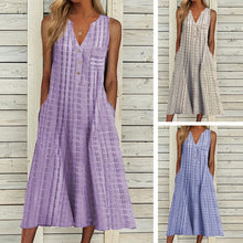 Load image into Gallery viewer, Sleeveless V-Neck Dress