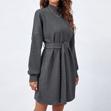 Load image into Gallery viewer, Long Sleeve Belt Dress
