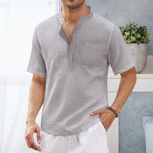 Load image into Gallery viewer, Summer Men's Hippie Casual Pocket Short Sleeve Beach T-Shirt