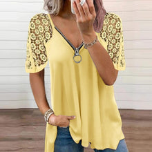 Load image into Gallery viewer, Lace Zip T-Shirt