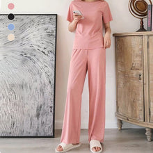 Load image into Gallery viewer, Comfortable Ice Silk Short-sleeved T-shirt Two-piece set