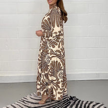 Load image into Gallery viewer, Printed Button Up Maxi Dress
