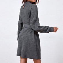 Load image into Gallery viewer, Long Sleeve Belt Dress