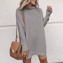 Load image into Gallery viewer, Mid Collar Sweater Dress