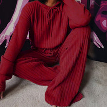 Load image into Gallery viewer, Long Sleeve Loose Hooded Casual 2 Piece Set