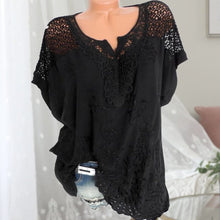 Load image into Gallery viewer, Embroidered Batwing Short Sleeve Shirt