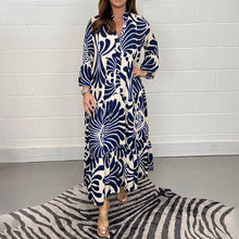 Load image into Gallery viewer, Printed Button Up Maxi Dress