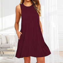 Load image into Gallery viewer, Sleeveless Pocket Multicolor Dress