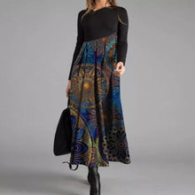 Load image into Gallery viewer, Printed Long Sleeve Slim Fit Dress