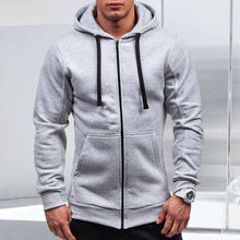 Load image into Gallery viewer, Zip Solid Hoodie
