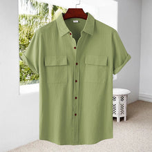 Load image into Gallery viewer, Men's Linen Short Sleeve Shirt