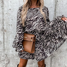 Load image into Gallery viewer, Women's Round Neck Long Sleeve Pullover Dress