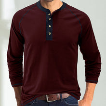 Load image into Gallery viewer, Soft Cotton Fabric Henley Collar T-Shirt