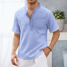Load image into Gallery viewer, Summer Men's Hippie Casual Pocket Short Sleeve Beach T-Shirt